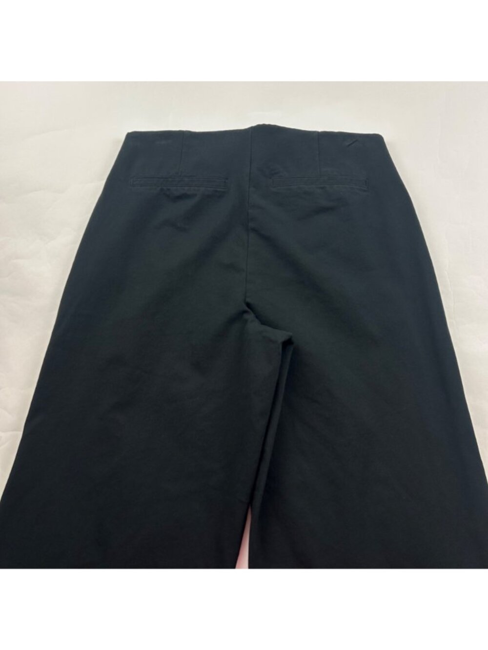PETITE Old Navy Black Stretch Canvas high Rise Wide Leg Pixie Pant LP - Picture 7 of 7